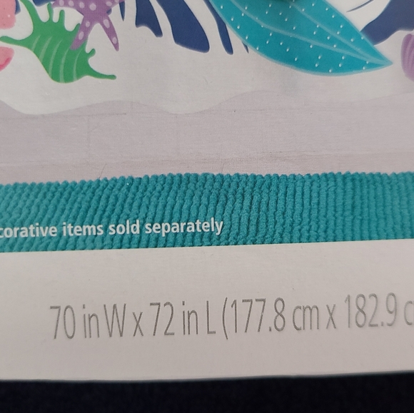 ALLURE Fabric Shower Curtain - Mermaid Under The Sea Theme - Picture 5 of 6